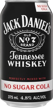 Jack+Daniel%26%23039%3Bs+Whiskey+%26amp%3B+No+Sugar+Cola+Cans+10+Pack+375mL