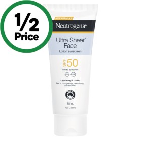 Neutrogena+Ultra+Sheer+SPF50+Face+Lotion+88ml%26Dagger%3B