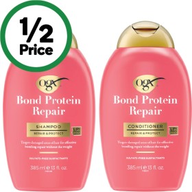 OGX+Bond+Protein+Repair+Shampoo+or+Conditioner+385ml