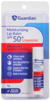 Guardian-Lip-Balm-SPF-50-Strawberry-Flavour-5g on sale