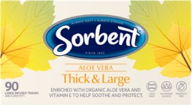 Sorbent+Aloe+Vera+Thick+Large+Facial+Tissue+90+Pack