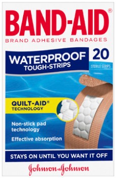 Band-Aid+Tough+Strips+Waterproof+20+Pack