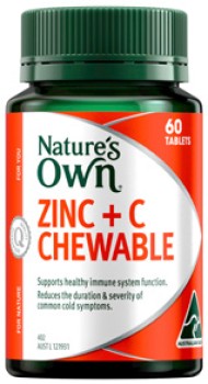 Nature%26rsquo%3Bs+Own+Zinc+%2B+C+60+Chewable+Tablets