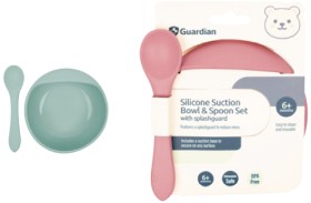 Guardian+Silicone+Bowl+%26amp%3B+Spoon+Set+Dusty+Berry