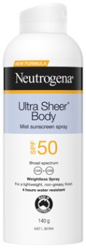 Neutrogena+Ultra+Sheer+Body+Mist+SPF+50+140g