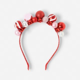 Christmas+Bauble+Headband+-+Red%2C+White%2C+Pink+and+Silver+Tone