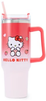 1.18L+Pink+Hello+Kitty+Stainless+Steel+Rambler+Tumbler