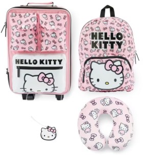 4+Piece+Hello+Kitty+Soft+Case+Travel+Luggage+Set+-+Pink