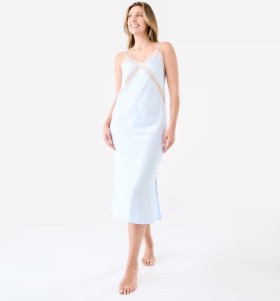 Midi+Satin+Nightie