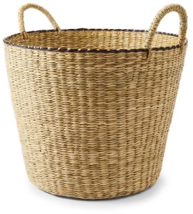 Round+Seagrass+Basket+with+Black+Detail+-+Natural