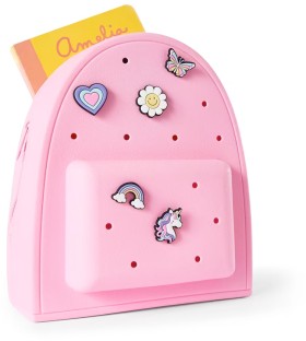 Mini+Backpack+with+Charms+-+Pink