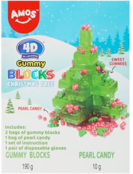 Amos+4D+Gummy+Blocks+Christmas+Tree+Kit+200g