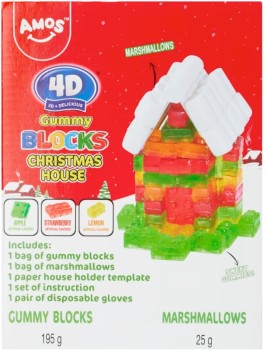 Amos+4D+Gummy+Blocks+Christmas+House+Kit+220g