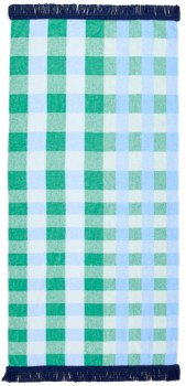 Kids+Margo+Gingham+Beach+Towel+-+Blue+%2B+Green