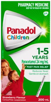 Panadol+Children+1-5+Years+Strawberry+Flavour+200mL