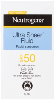 Neutrogena+Ultra+Sheer+Fluid+Facial+Sunscreen+SPF+50+40mL