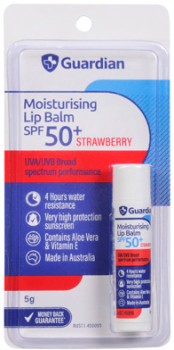 Guardian+Moisturising+Lip+Balm+Strawberry+SPF+50%2B+5g