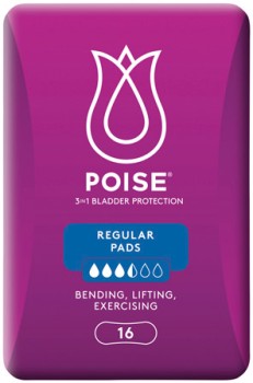 Poise+Regular+Pads+16+Pack