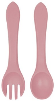 Guardian-Silicone-Fork-Spoon-Set-Dusty-Berry on sale