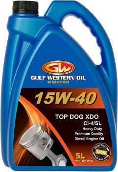 Gulf-Western-Oil-Top-Dog-XDO-Diesel-15W-40-5L on sale