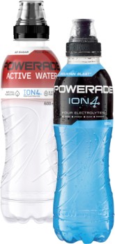 Powerade+Sports+Drink+or+Active+Water+600mL