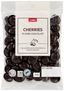 Coles+Cherries+in+Dark+Chocolate+200g+Pack