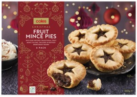 Coles+Christmas+Star+Top+Fruit+Mince+Pies+6+Pack+360g