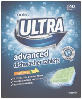 Coles+Ultra+Advanced+Dishwasher+Tablets+40+Pack