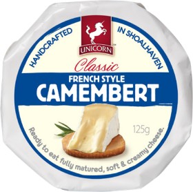 Unicorn+Classic+Camembert+or+Brie+Cheese+125g+Selected+Varieties