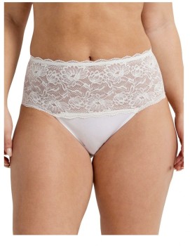 Kayser+Perfects+Cotton+%26amp%3B+Lace+Brief+-+White