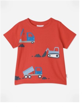 Sprout-Boy-Tee-Construction-Red on sale