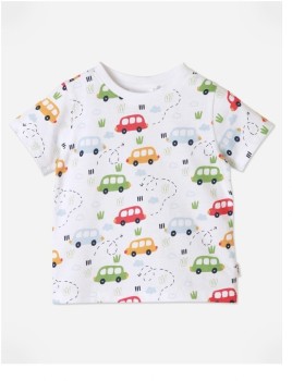 Sprout+Boy+Tee+-+Cars+White