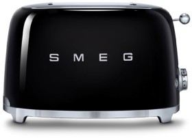 Smeg+50%26rsquo%3Bs+Style+2%E2%80%91slice+Toaster+in+Black