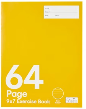 9in-x-7in-Exercise-Book-64-Pages-Yellow on sale