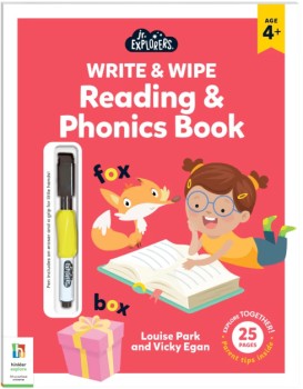 Junior-Explorers-Write-and-Wipe-Reading-and-Phonics-Book-by-Louise-Park-and-Vicky-Egan-Book on sale