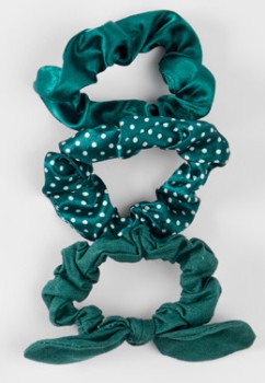 3-Pack-Mixed-Scrunchies-Green on sale