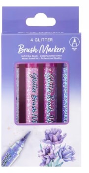 4-Pack-Glitter-Brush-Markers-Purple on sale