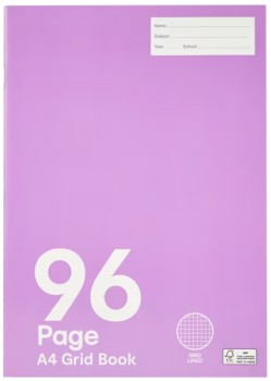 A4-Grid-Book-96-Pages-Pink on sale