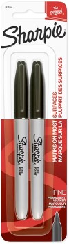 2-Pack-Sharpie-Fine-Point-Permanent-Marker-Black on sale