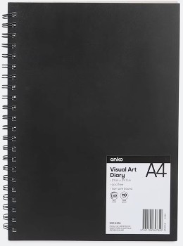 A4+Visual+Art+Diary+-+Black