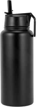 960ml-Black-Double-Wall-Insulated-Cylinder-Drink-Bottle on sale