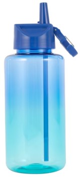 1L+Ombre+Blue+Cylinder+Drink+Bottle