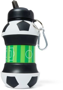 520ml+Pop-Up+Collapsible+Drink+Bottle+-+Soccer