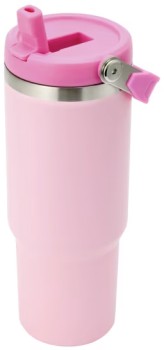 840ml+Pink+Tumbler+with+Top+Handle