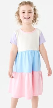 Short-Sleeve-Colour-Block-Jersey-Dress on sale