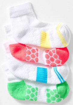 4-Pack-Active-Kids-Performance-Sports-Quarter-Crew-Socks-Neon on sale