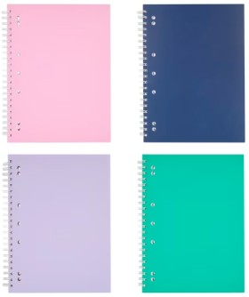 A4-Spiral-Notebook-Assorted on sale