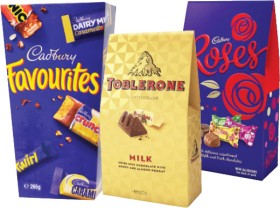 Cadbury+Favourites+265g%2C+Roses+Gift+Pouch+150g+or+Toblerone+Gift+Pouch+120g