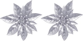 Poinsettia+Clip+Matte+Metallic+2pk+Assorted