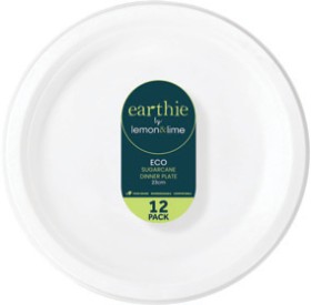 Earthie-Eco-Dining-White-12-Packs-Dinner-Plate-23cm on sale